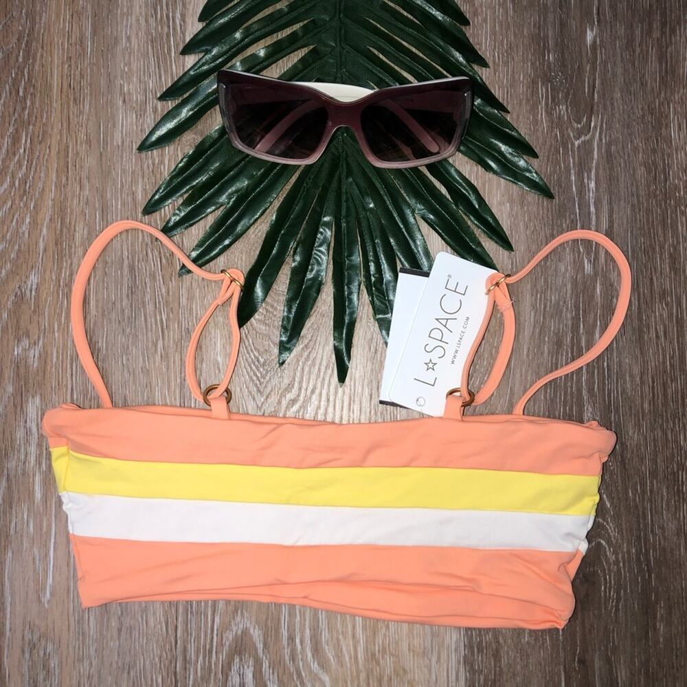 L*Space Rebel Top Portia Striped High Waist Bikini Bottom Set XS NWT - Picture 7 of 13
